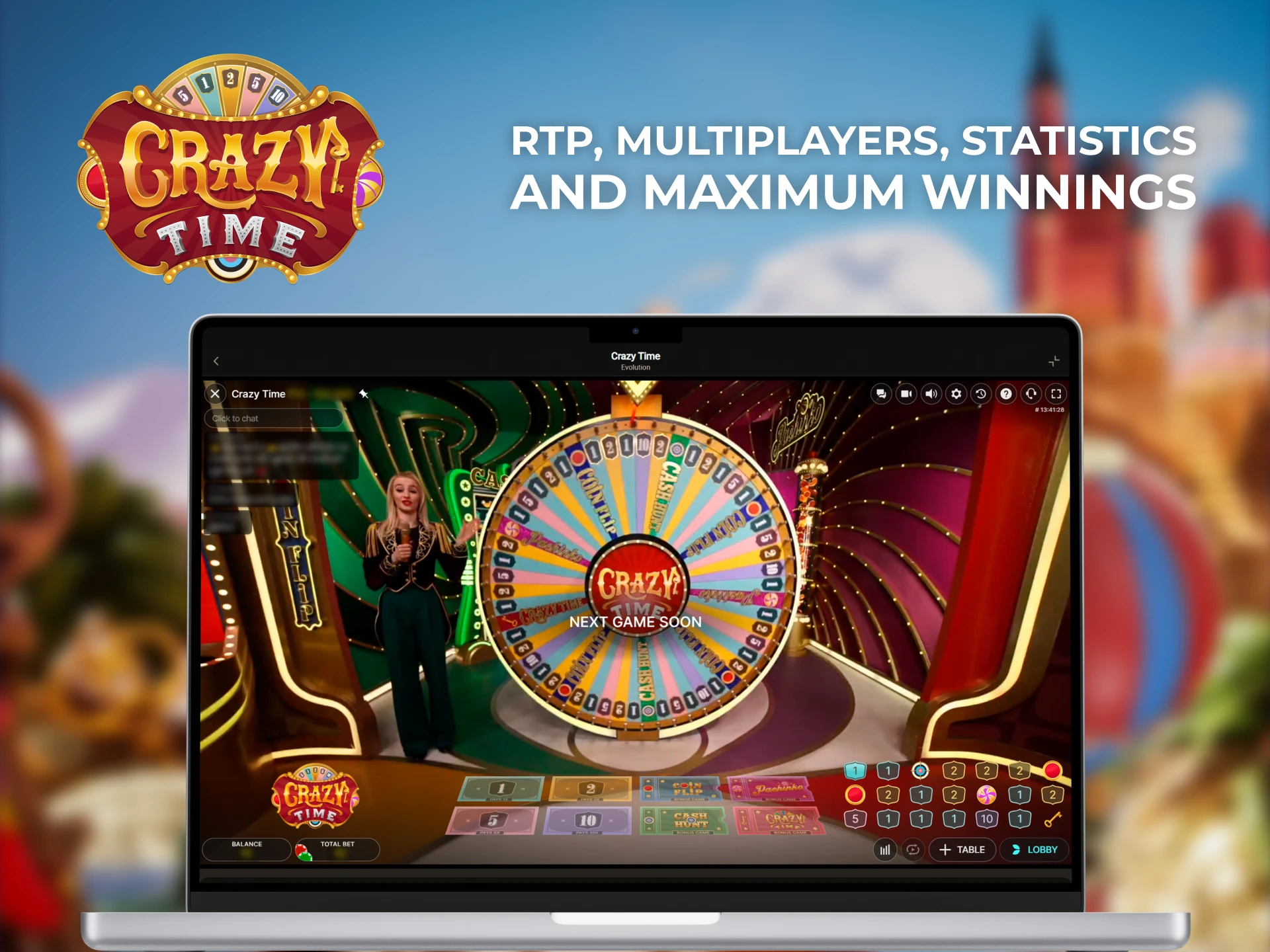 Find out all about RTP, multiplayer, statistics and maximum winnings in the game Crazy Time.