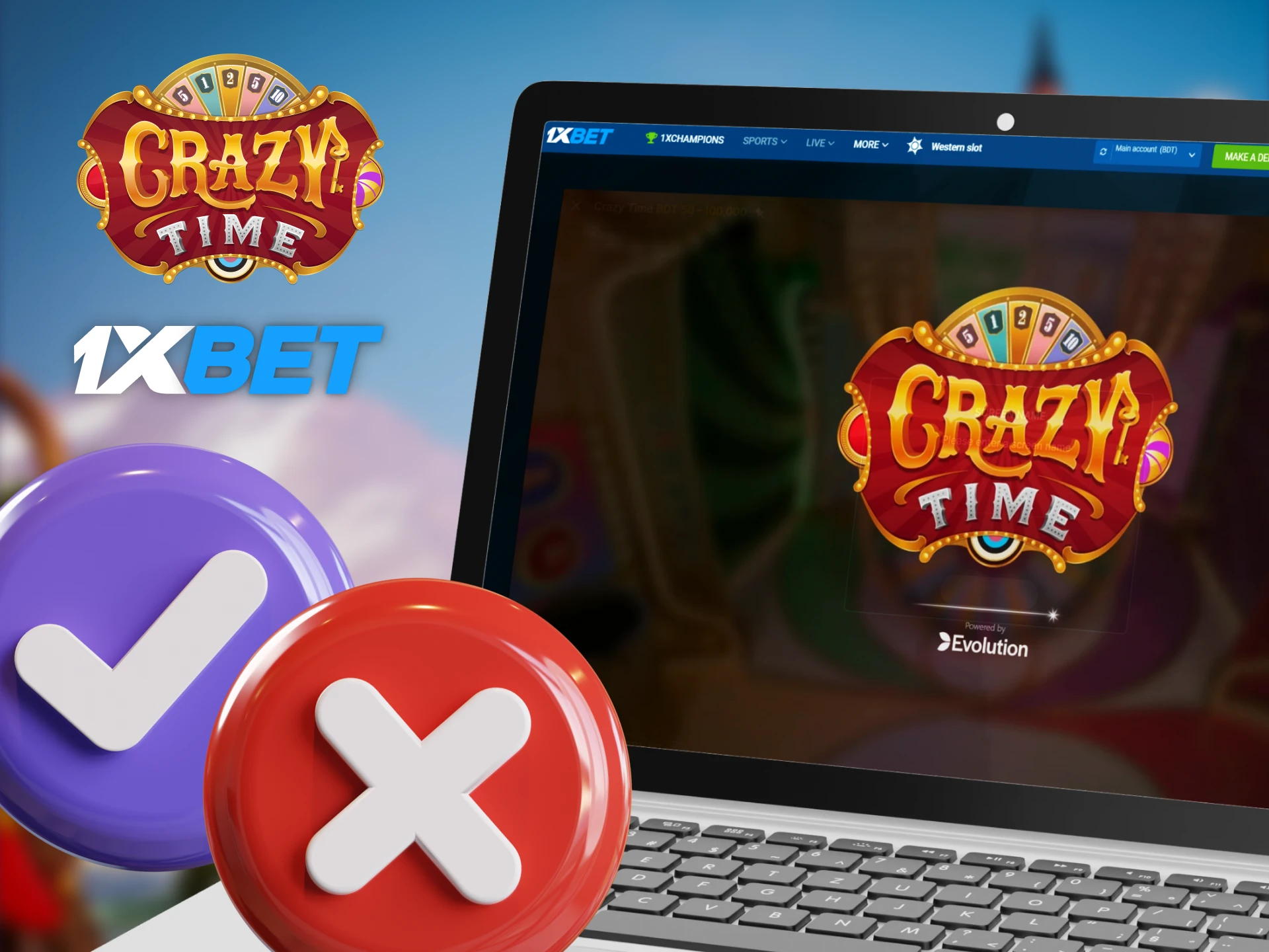 Pros and cons of playing Crazy Time on 1xBet.