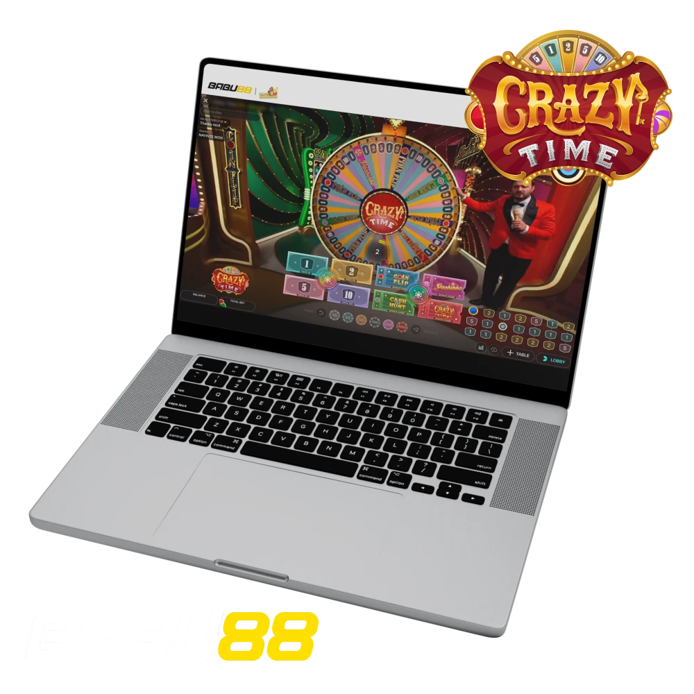 Play the Crazy Time game at Babu88 Casino.