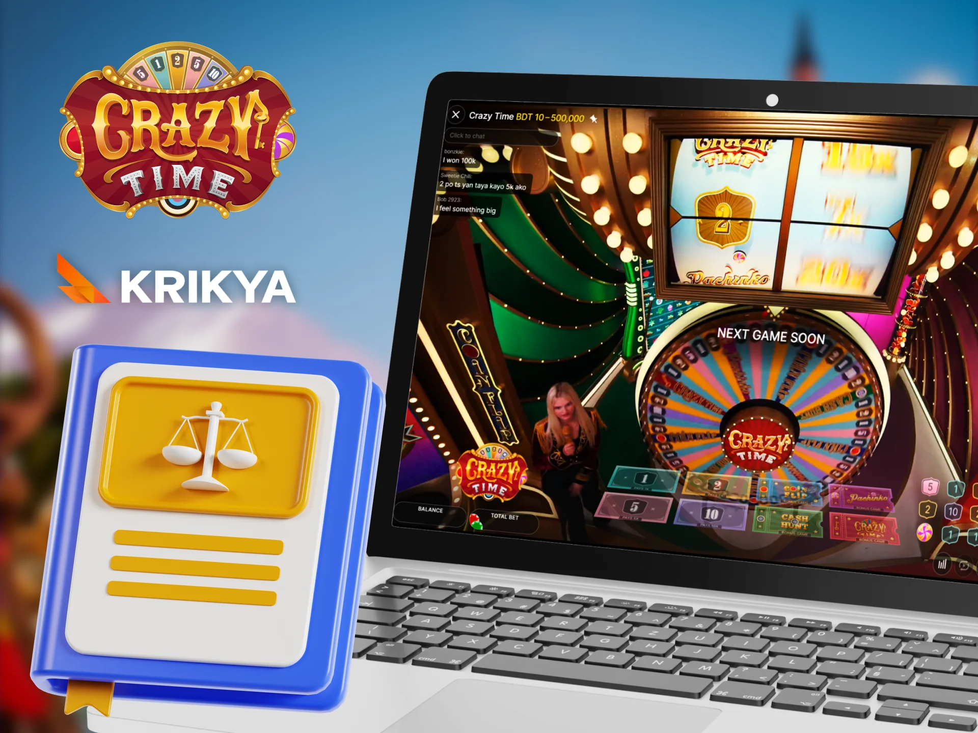 Play Crazy Time legally at Krikya.