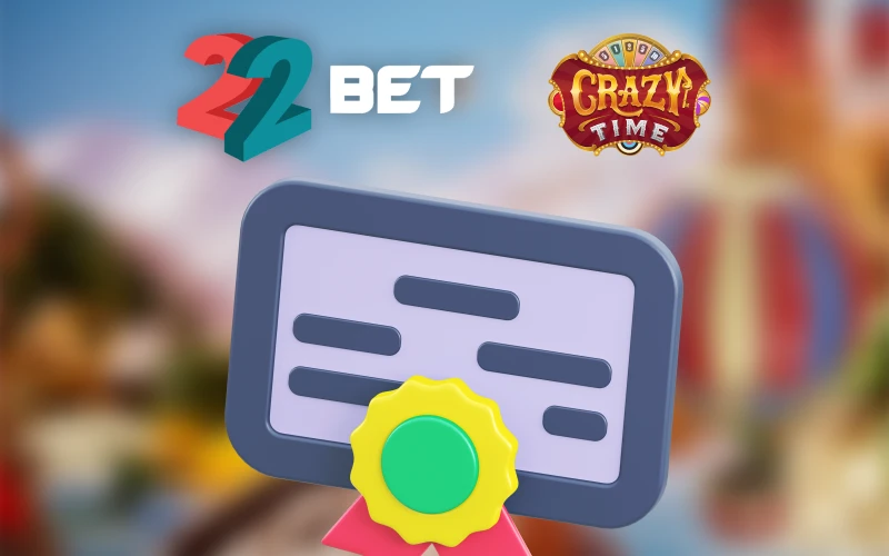 22bet casino is licensed.